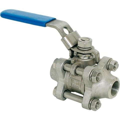 3-piece weld-in stainless steel ball valve material 1.4408 PN 64/401 type A-641 TSL New