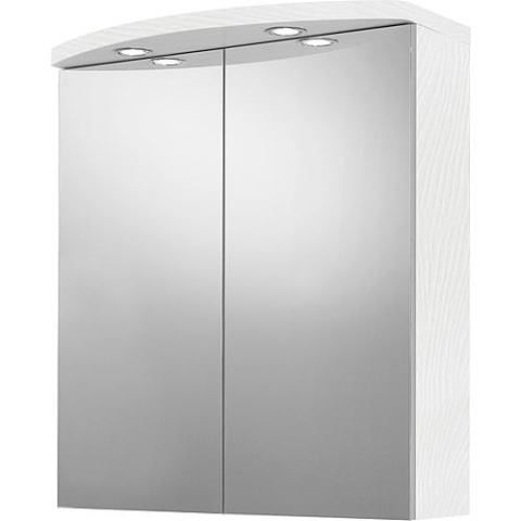 evenes Armoire de toilette avec éclairage blanc décor 2 portes 700x798x205/340 mm NEUF