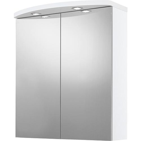 Evenes armoire de toilette avec éclairage blanc brillant 2 portes 700x798x205/340 Nouveau