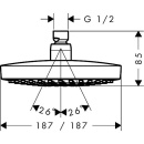 hansgrohe hoofddouche Hansgrohe Croma Select E180 2...