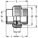 PVC-U - Adhesive fitting Pipe fitting, 50 mm, adhesive...