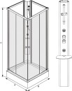 Evenes complete douche Basic, 1000x1000x2110mm, thermostatische mengkraan+handdouche/zijdouche Nieuw