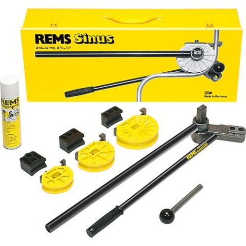 REMS Kit de cintrage manuel de tubes Rems Sinus Set 15-18-22 dans un coffret robuste en tôle dacier 154001 R NOUVEAU