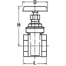 Rastelli socket gate valve pressa ottone PN 10 R 2 1/2 interno NUOVO