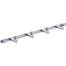 Hakenrail 4 haken messing verchroomd 212481 NIEUW