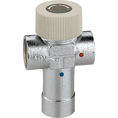 Caleffi Mitigeur thermostatique 520 réglable, chromé, 3/4" Plage de réglage : 30°C à 48°C 520530 NOUVEAU