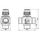 mut Válvula mezcladora termostática RAW Rango de ajuste 30-60 °C KVS 4, DN 25 (1") NUEVO