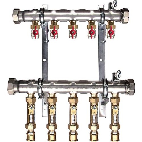 strawa brine manifold 2 for 4 brine circuits + taco setter in the return pipe length 360 mm 52-0523804 NEW