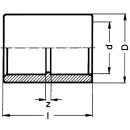 PVC-U - Racor adhesivo, 110 mm 621.91.01.110 NUEVO