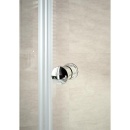 Hüppe Alpha 2 perfil de puerta batiente plata mate, cristal 5mm, 974-1020mm NUEVO