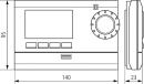 theben RAMSES 832 top Thermostat à horloge numérique 24h/7d, programme vacances RAL 9010 blanc (version réseau) 832 0 132 NOUVEAU