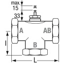 mut valvola a 3 vie MK DN 32/PN 16 iG KVS 14 NUOVO