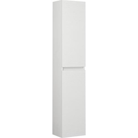 Armoire haute Evenes Kora 2 portes, couleur blanc cendre nouveau