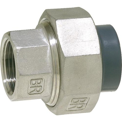 PVC-U - Adhesive fitting Pipe fitting PVC-U/V2A, 50 mm x 11/2"", IG 621.54.02.50.11/2 NEW