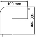 OBO external corner bonnet 100mm, pure white type WDK/HA 60110 / individual 6192 33 5 NEW