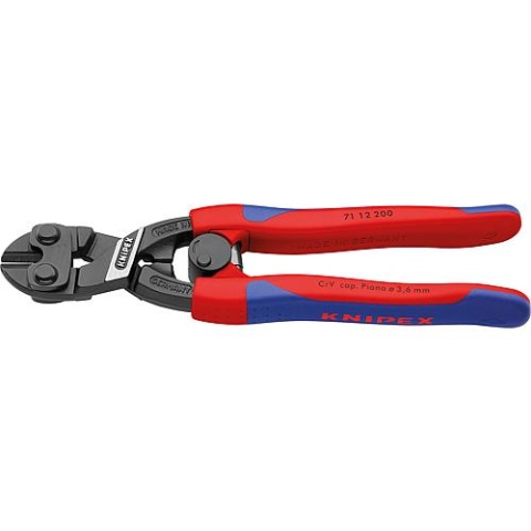 KNIPEX Knipex-CoBolt compact bolt cutter plastic coated atramentised length 200mm opening spring bow lock 71 12 200 NEW