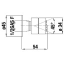 Evenes zijdouche TONDO GOM DN15(1/2)AG, messing verchroomd 1-jet: regen+nevelcombinatie NIEUW