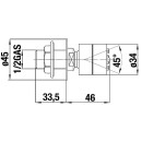 Evenes zijdouche TONDO GOM DN15(1/2)AG, messing verchroomd 1-jet: regen+nevelcombinatie NIEUW