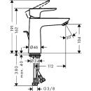 hansgrohe washbasin mixer 110 Talis E Projection 112 mm chrome NEW