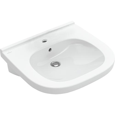 Villeroy & Boch Lavabo V&B O.Novo Vita con sfioratore, 550x550mm, bianco, foro per rubinetto centrale 41195501 NUOVO