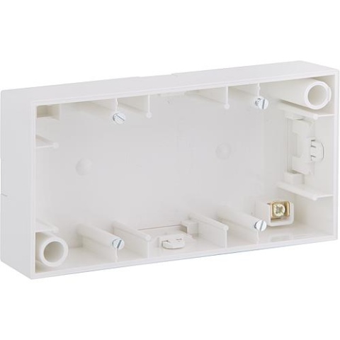 Berker Boîtier pour montage en saillie 10428989, double S.1 blanc polaire, brillant, 1 pièce 23059560 NEUF