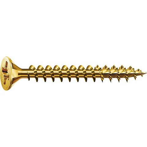 Tornillo avellanado SPAX YELLOX de rosca integral con ranura en cruz ø 5,0 x 35 mm, PU = 500 unidades 4003530005145 NUEVO