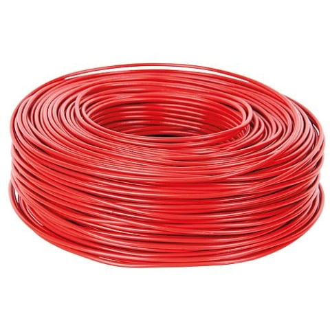 Isolierte Starkstromleitung H07V-U massiv, 1 x 1,5 rot - Rolle á 100m 20001004 NEU