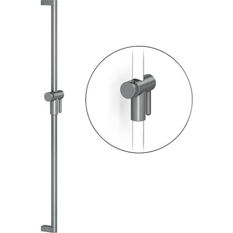 NORMBAU shower rail series Cavere made of aluminium, anthracite metallic 95, 600mm, with shower holder and fastening. 7488 060 95 NEW