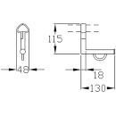 NORMBAU Porte-rouleau de papier série Cavere en alu, anthracite métallisé 95, compatible avec 93 066 13/14/15/16 7449 110 95 NOUVEAU