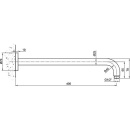 Evenes wall connection pipe DN15(1/2), L=400mm, polished...