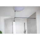 NORMBAU shower curtain rod Normbau Cavere, 1500x1500mm, Anthracite - Metallic without ceiling suspension NEW