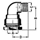 Raccordo a gomito EFFEBI con AG tipo 867 11/4 "x40mm...