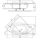 Ideal Standard Corner bath EPUK WxHxD: 1500x465x1500 mm Capacity: 295 l Acrylic white K275201 NEW