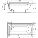 Wanna Ideal Standard Body Shape Hotline WxHxD: 1800x465x800 mm Pojemność: 295 l Akryl biały K274801 NOWOŚĆ