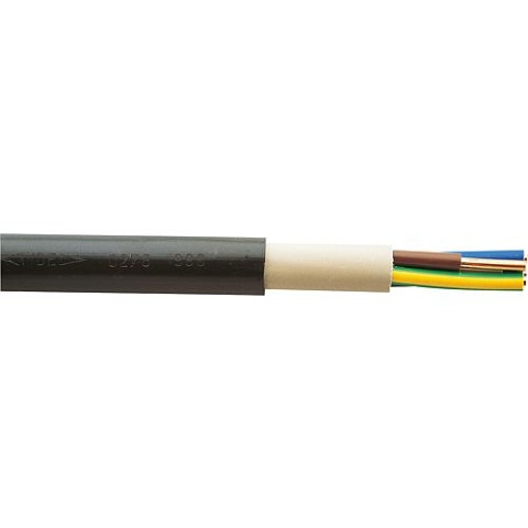 Cable de tierra 0,6/1KV NYY-J, 5 x 6,0 RE, sw, rollo a 50m 10078401 NUEVO