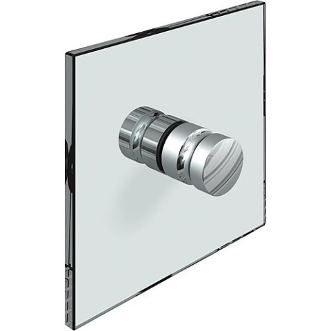 Pomo de la puerta de cristal en ambos lados, cromado brillante, agujero de cristal de 12 mm, grosor 6-12 mm NUEVO