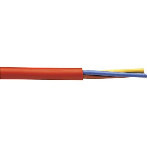 Siliconen kabel hittebestendig -180°C WA-SiHF-J rood bruin 5 x 1,5 mm² 1 rol à 50 meter 40360505 NIEUW