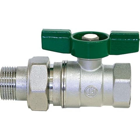 Válvula de bola para agua potable Giacomini R259D IT/AG 1/2 x 3/4"" Latón cromado/maneta de mariposa R259WX024 NUEVO