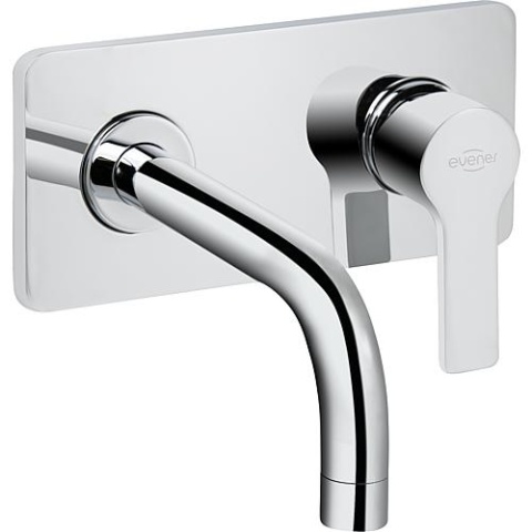 Miscelatore da lavabo a parete Evenes miscelatore da lavabo Goodlife cromato, con corpo a parete, sporgenza 200mm NUOVO