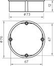 OBO plaster compensation ring flush-mounted Ø 70 mm, T = 24 mm, red, type UV 70 PA/24, PU = 25 pieces 2003 29 9 NEW