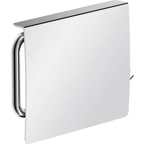 Evenes toilet roll holder Eivor with cover, right, zinc chrome plated, incl. fixing NEW