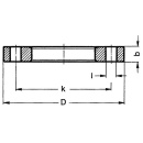 PVC-U - Klebefitting Flansch aus PP, 50 mm, PN10, mit...