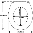 Hamberger Asiento inodoro sanitario Gola, blanco, duroplast, bisagras de acero inoxidable, AxAxP: 383x49x460mm NUEVO