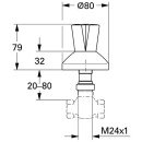 Zawór GROHE UP jednostka górna Costa bezstopniowa głębokość montażu 20-200 mm oznaczenie niebieski chrom 19806001 NOWOŚĆ