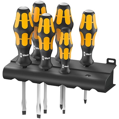 Wera screwdriver set Kraftform w. striking cap 6 pcs. cross-slotted screws PZ NEW