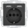 merten Schuko socket outlet with USB System M, anthracite 1 piece NEW