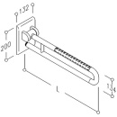 NORMBAU opklapbare steunrail van nylon Kleur: Wit 19 Lengte: 600 mm / antislipoppervlak 0447 010 19 NIEUW