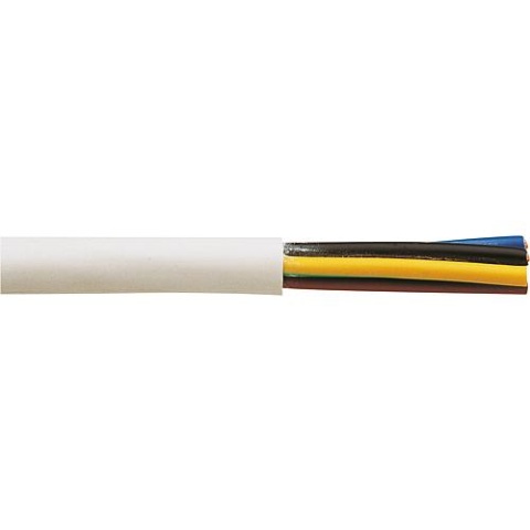 Cable con aislamiento de plástico H05VV-F, 2 x 2,5, ws, rollo a 50m 10106202 NUEVO