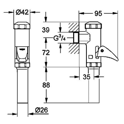 GROHE afvoerplug 43318000 43318000 NIEUW