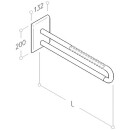 NORMBAU maniglia di sostegno a parete Cavere Vario, 600 mm antracite metallizzato 7467010095 NUOVO